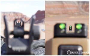 image from pov of looking through firearm sights
